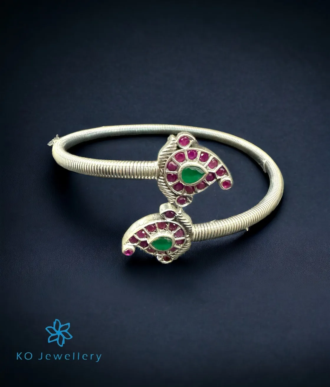 The Paisley Silver Flexible Open Bracelet