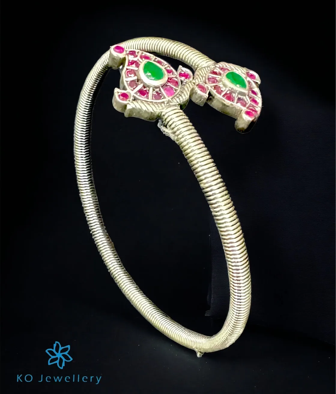 The Paisley Silver Flexible Open Bracelet