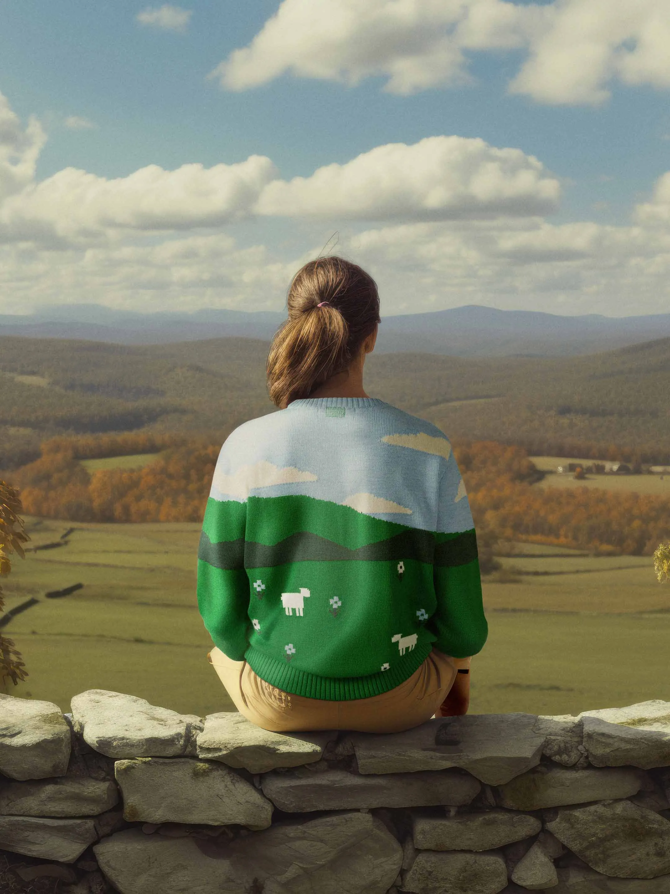 The Sheepscape Crewneck - Bottle Green