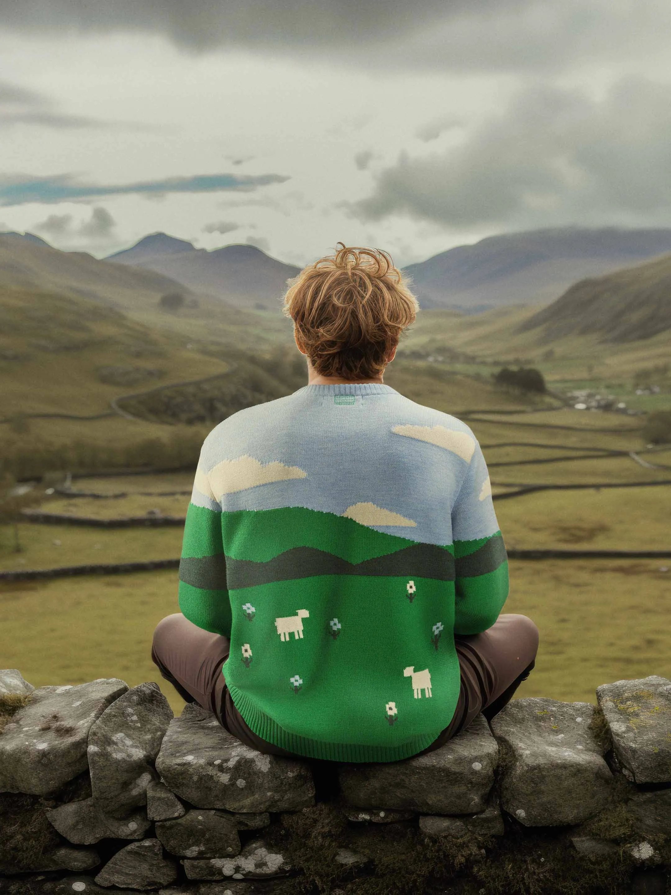 The Sheepscape Crewneck - Bottle Green