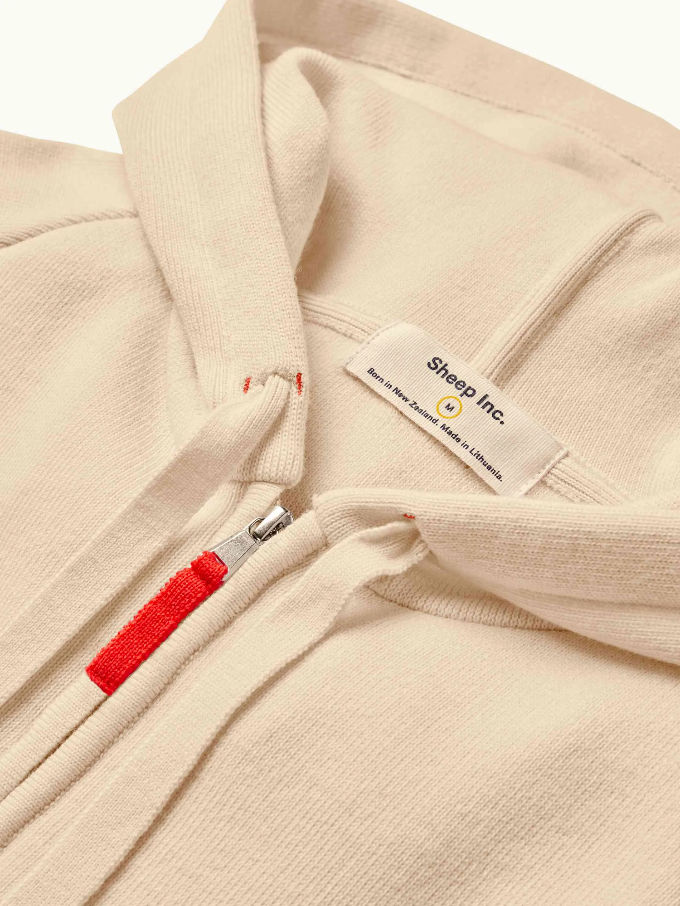 The Zip Hoodie 2.0 - Almond White