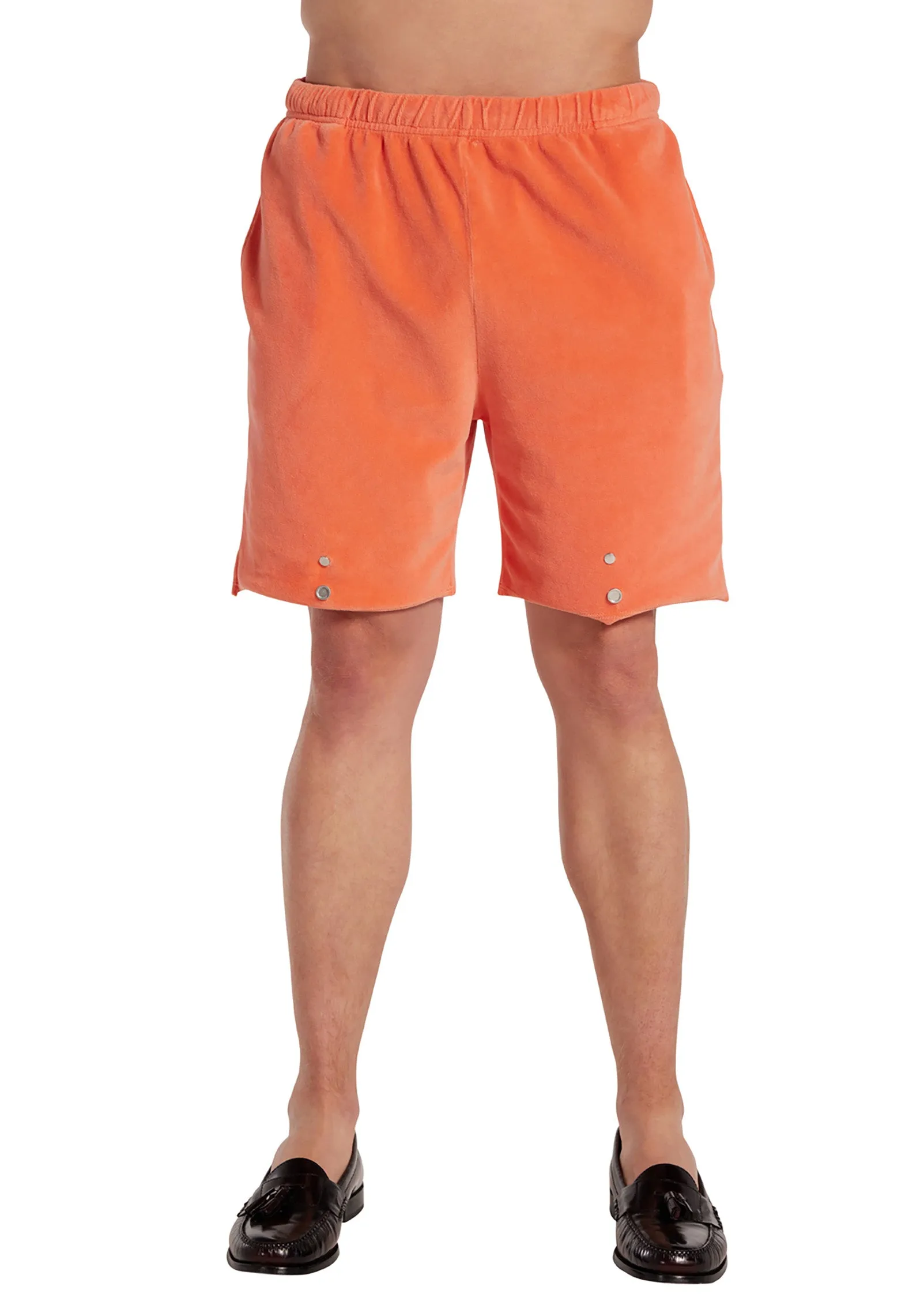 Velour Snap Front Short