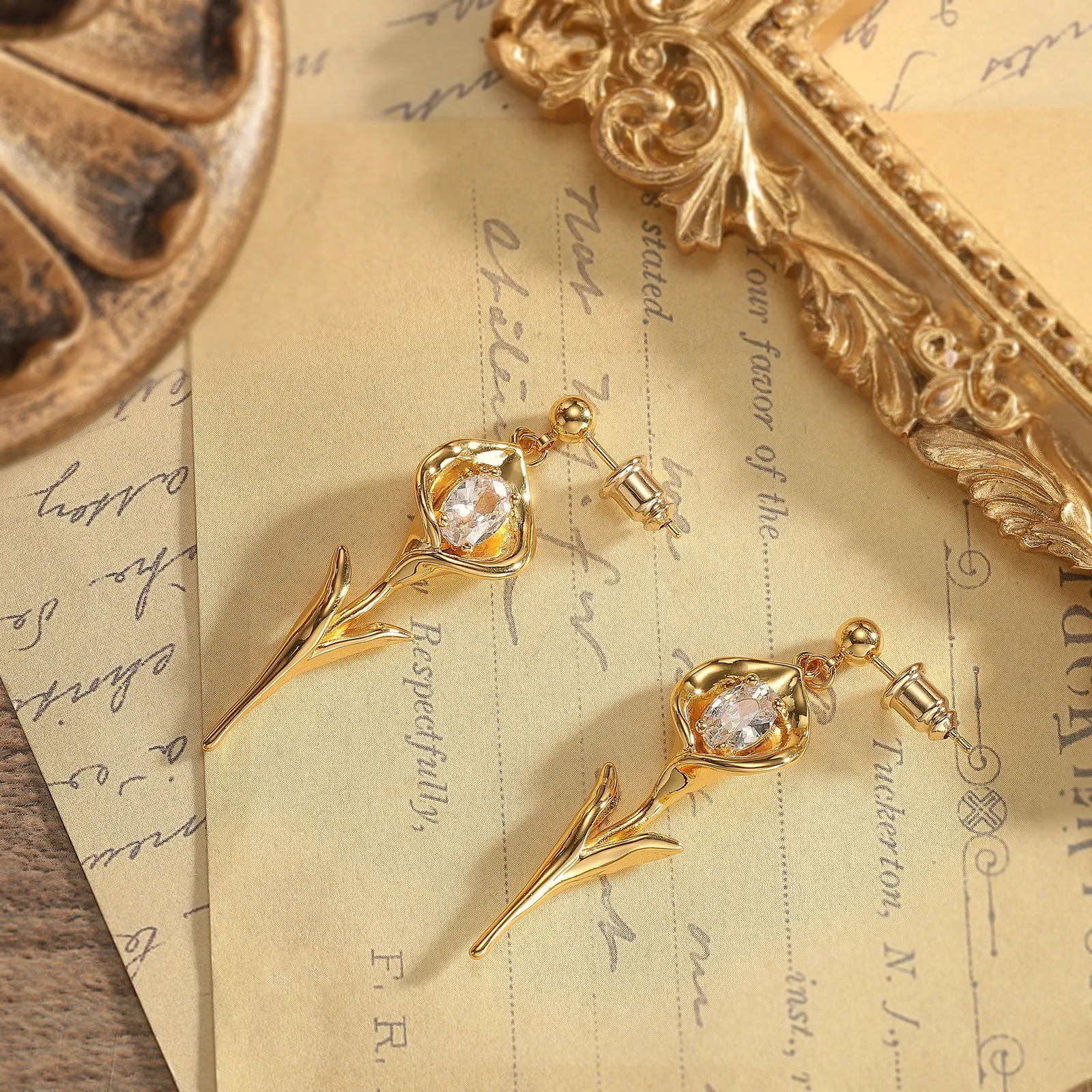 Vintage Tulip Earrings