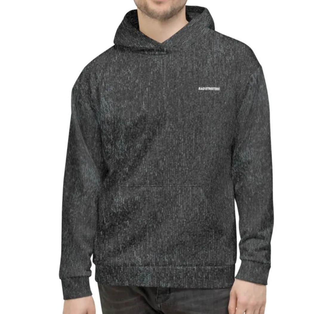 WASHED-EFFECT SKATE-EASY HOODIE - BLACK