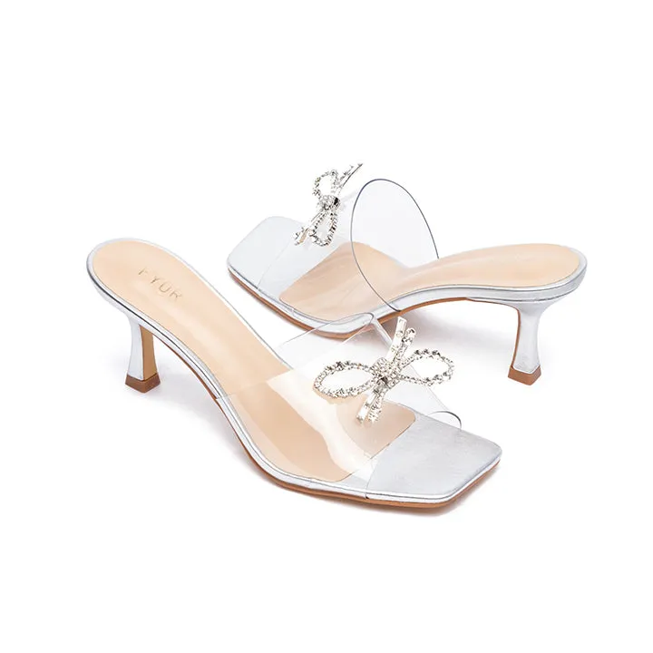 Wide Transparent Strap Heeled Sandal HL 98