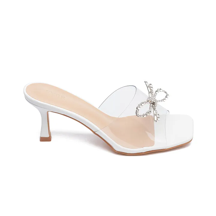 Wide Transparent Strap Heeled Sandal HL 98