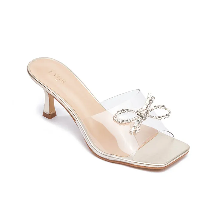 Wide Transparent Strap Heeled Sandal HL 98