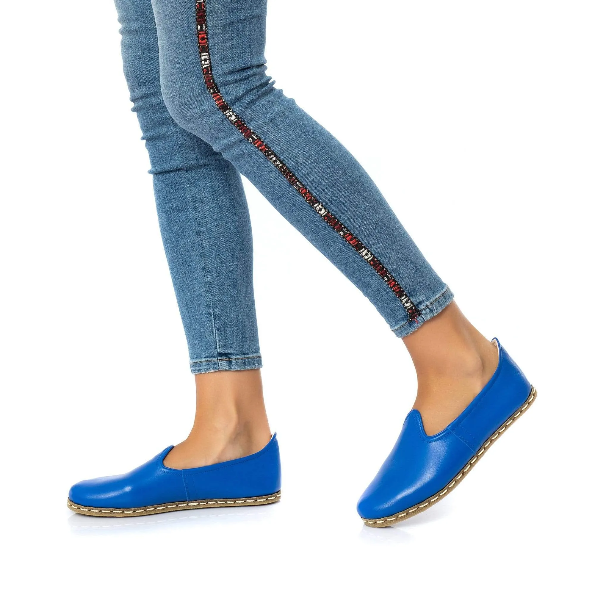 Women's Blue Slip On Shoes